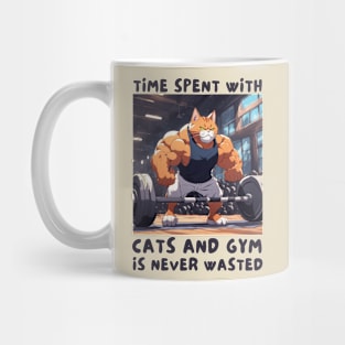 Time spent wth gym and cats Mug